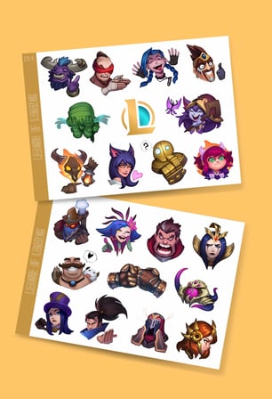 LOL - league of legends - icons - lol sticker  set 2 ' li - oyun sticker - süsleme - başarı ödül çıkartmaları