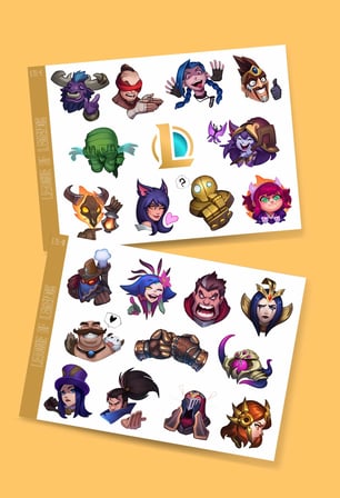 LOL - league of legends - icons - lol sticker  set 2 ' li - oyun sticker - süsleme - başarı ödül çıkartmaları