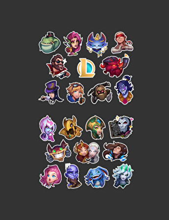 LOL -III-IV league of legends - icons - lol sticker  set 2 ' li - oyun sticker - telefon süsleme - laptop çıkartmaları