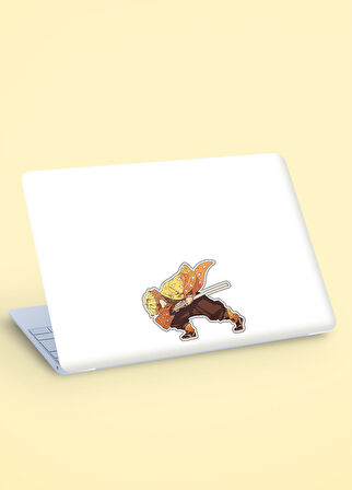 Zenitsu Agatsuma-Nezuko Kamado-Demon Slayer - 2li sticker set - parlak kağıt - başarı çıkartmaları- süsleme etiket