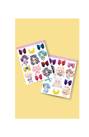 Sailor Moon- Ay Savaşçısı sticker 2li -Anime çıkartma-etiket-laptop telefon süsleme