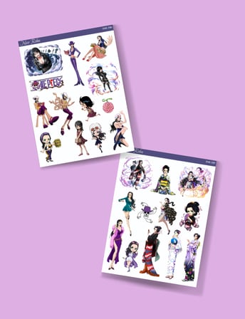 Nico Robin - one piece 2 Li sticker etiket seti Anime çıkartmaları