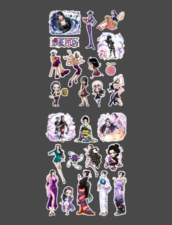 Nico Robin - one piece 2 Li sticker etiket seti Anime çıkartmaları