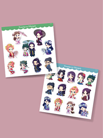 Kusuriya no Hitorigoto - Eczacının Günlüğü 2li sticker set parlak kağıt chibi etiket