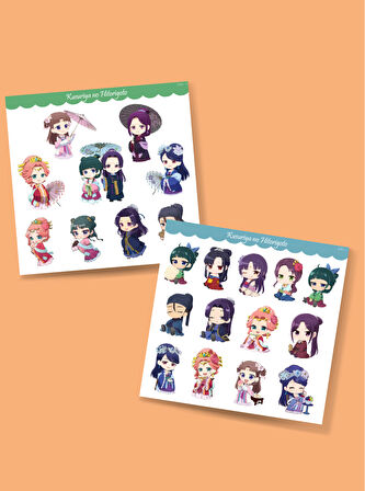 Kusuriya no Hitorigoto - Eczacının Günlüğü 2li sticker set parlak kağıt chibi etiket
