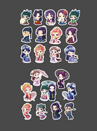 Kusuriya no Hitorigoto - Eczacının Günlüğü 2li sticker set parlak kağıt chibi etiket