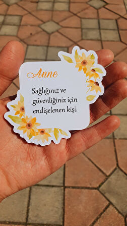 Mother's Day -Anneler Günü Tebrik Kartı 4 Lü Özel Kesim Kartlar-ANNE-03