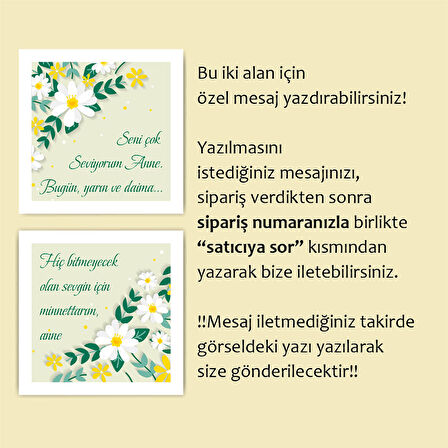 Mother's Day -Anneler Günü Tebrik Kartı büyük 4 Lü + 2 li küçük Kart seti -ANNE-04