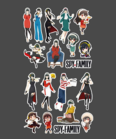 Spy X Family Yor 2Li Sticker Seti Parlak Kağıt -çıkartma -süsleme anime etiket