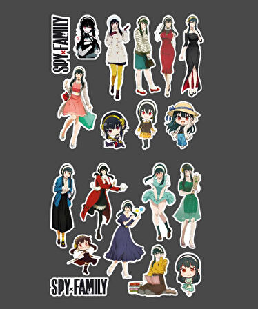 Yor Spy X Family Parlak Kağıt 2Li Sticker Seti -çıkartma -süsleme -anime etiket
