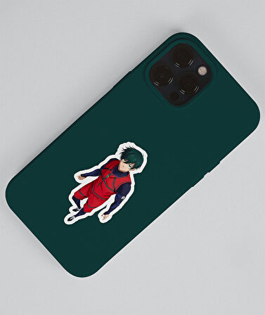 BlueLock-Rin İtoshi-parlak kağıt -2li sticker set-telefon süsleme Blue Lock etiket
