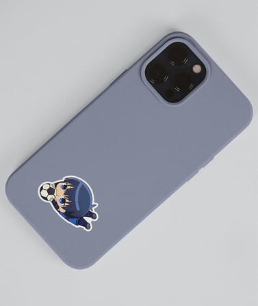 İsagi - BlueLock-Yoichi Isagi - parlak kağıt -2li sticker set-telefon süsleme Blue Lock