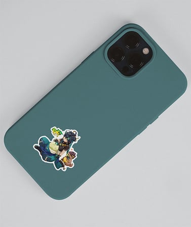 Genshin İmpact-Kinich 2 Li Sticker Set Parlak Kağıt oyun karakteri Kinich telefon süsleme etiketi
