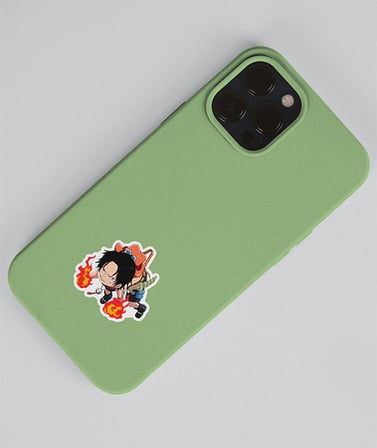 Portgas D. Ace-One piece 2Li sticker set - telefon süsleme etiketleri-ödül çıkartmaları- anime etiketi