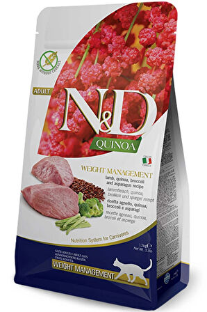 ND quinoa weight management tahılsız light kilo kontrolu kuzulu kedi maması 1,5kg