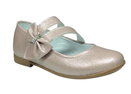 OrtopedikAL 1010 Ort Emt Patik Pudra VK Parlak Babet Çatal Bantlı Kız Çocuk Abiye Ayakkabı Fantezi