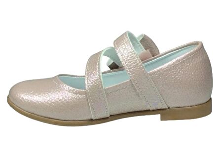 OrtopedikAL 1010 Ort Emt Patik Pudra VK Parlak Babet Çatal Bantlı Kız Çocuk Abiye Ayakkabı Fantezi