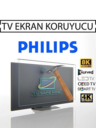 TVSAFENOW PHİLİPS 50'' Inç 127 Ekran Televizyonlar Için Uyumlu Tv Ekran Koruyucu