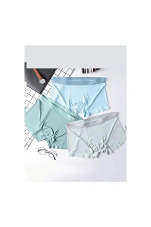 Dikişsiz Buz Ipek Ter Uzaklaştıran Spor Özel Tasarım Erkek Iç Giyim 3 Parça 1010 Boxer