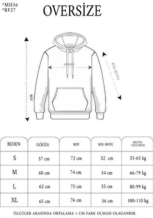 Unisex Üç İplik Kapşonlu Nakışlı SweatShirt - Siyah