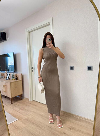 Fitilli Triko Elbise Maxi Uzun boy - Vizyon
