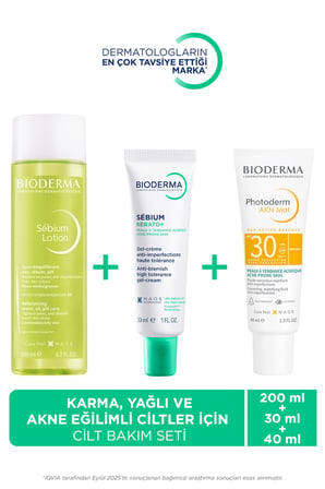 Sebium Karma, Yağlı Ve Akneye Eğilimli Ciltler Karşıtı Photoderm Cilt Bakım Seti
