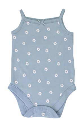 Kız Bebek Papatya Baskılı %100 Pamuk 5'li Bodysuit / Zıbın