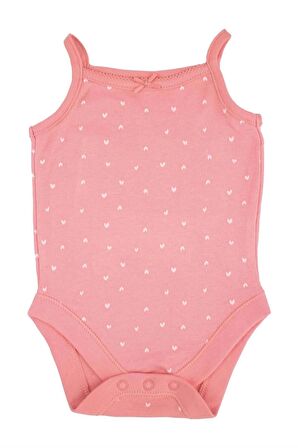 Kız Bebek %100 Pamuk Pembe Desenli 5'li Bodysuit/zıbın