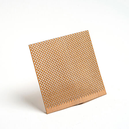 Delikli Model ( Baklava ) Ahşap Mum Fitili ve Yapışkanlı Fitil Sehpası 40 Adet ( 100mm x 100mm x 0,5mm )