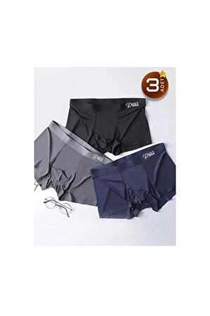 Dikişsiz Buz Ipek Ter Uzaklaştıran Spor Özel Tasarım Erkek Iç Giyim 3 Parça 1010 Boxer