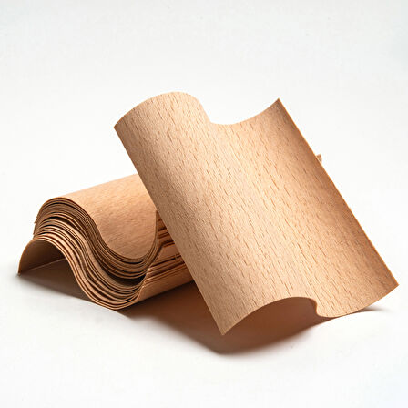 S Model Ahşap Mum Fitili ve Yapışkanlı Fitil Sehpası 100 Adet ( 80mm x 100mm x 0.5mm )