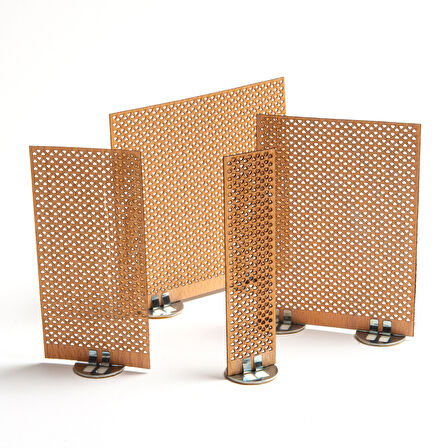 Delikli Model ( Üçgen ) Ahşap Mum Fitili ve Yapışkanlı Fitil Sehpası 50 Adet ( 100mm x 100mm x 0,5mm )