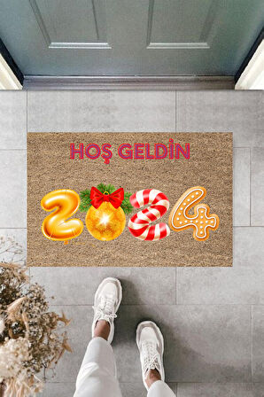 Kapı Önü Paspası Yeni Yıl Konsepti Dijital Baskı PY-175111117