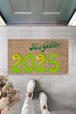 Kapı Önü Paspası Yeni Yıl 2025 Özel Tasarım Model 121