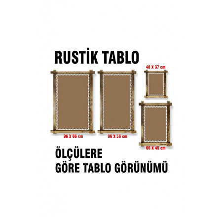 Kanvas Gün Batımı Led Işıklı Rustik Tablo