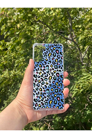 Samsung S21 Plus Uyumlu Aynalı Leopar Desenli Darbe Kamera Korumalı Silikon Telefon Kılıfı