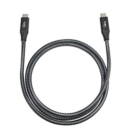 LivX Action Thunderbolt 4 Type C Kablo 100 W PD Şarj 3 Metre 40 Gbps Veri ve Görüntü Aktarım Kablosu Örgülü Kablo TH03