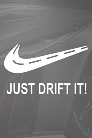 Just Drift Vinil Kesim Araç Sticker Beyaz 10X6