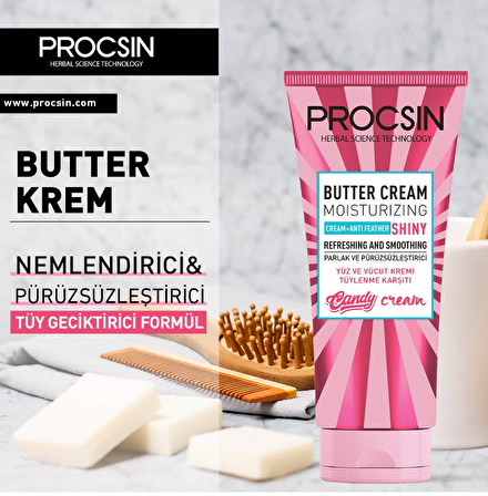 tüylenme karşıtı yüz ve vücut kremi Tüy Geciktirici Etkili Butter Cream 175 ML