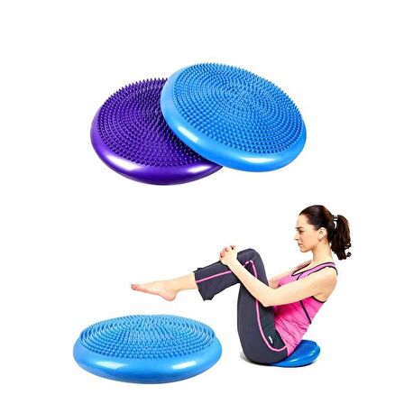 Denge Diski Balance Trainer Denge Topu Pilates Balans Disk Mavi