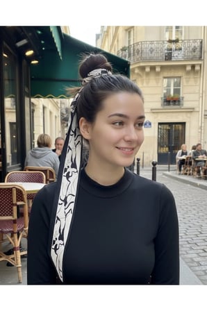 Mermer Dokunuşu Şeritli Fular Bandana Estascarf 7,5x100cm