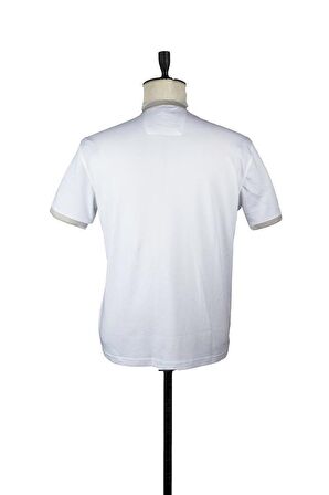 Kısa Kol Merserize Polo Yaka Slim Fit Dar Kesim Casual T-Shirt 1011220109 Beyaz