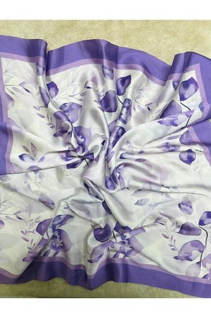 Sevgililer Günü Özel Mor Fular Toka Bandana Hediye Seti