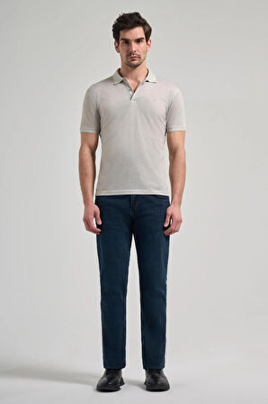 Açık Yeşil Kısa Kol Baskılı Pike Polo Yaka Cepsiz esnek Casual Slim Fit Tişört 1011250151