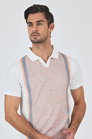 Kısa Kol Baskılı Suprem İtalyan Yaka Cepsiz Slim Fit Tişört 1011250123