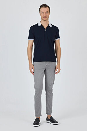 Kısa Kol Düz Pike Polo Yaka Cepsiz %100 Pamuk Slim Fit Tişört 1011250130