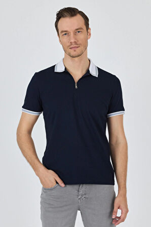 Kısa Kol Düz Pike Polo Yaka Cepsiz %100 Pamuk Slim Fit Tişört 1011250130