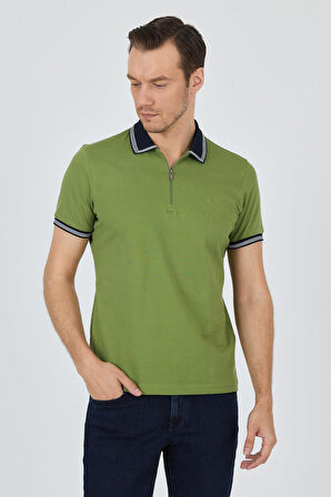 Kısa Kol Düz Pike Polo Yaka Cepsiz %100 Pamuk Slim Fit Tişört 1011250130