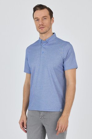 Saks Kısa Kol Düz Suprem Polo Yaka Cepsiz Pamuklu Casual Slim Fit Tişört 1011250160_602
