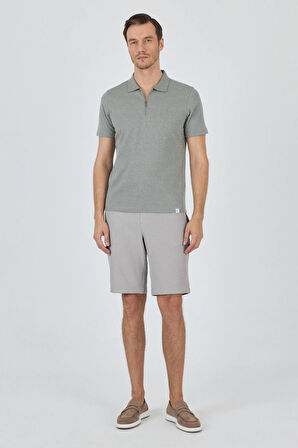 Koyu Yeşil Kısa Kol Düz Suprem Polo Yaka Cepsiz Pamuklu Casual Slim Fit Tişört 1011250164_700